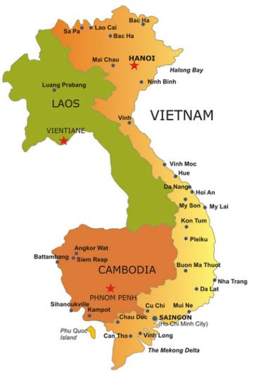 Vietnam Laos Cambodia Map: Explore Southeast Asia