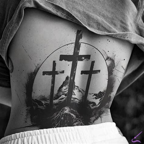 3 cross tattoo designs - Bronctattooaus.com