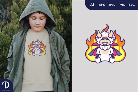 Cute Vampire Sheep on Fire Illustration Graphic by Drizy Studio ...