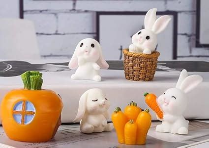 Buy SATYAM KRAFT 1 Set (6 Pcs) Rabbit Miniature Figurines Showpiece ...