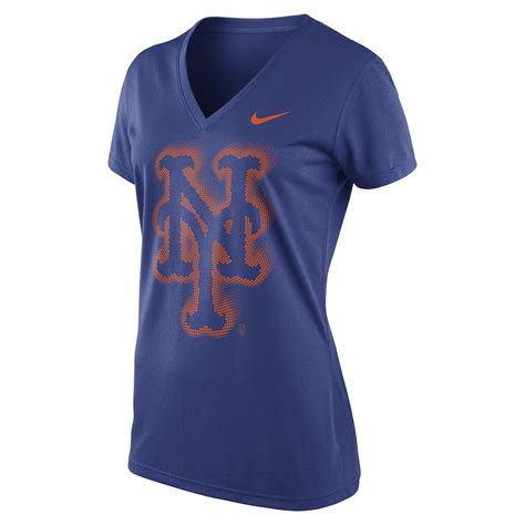 Women's New York Mets Nike Royal Legend Logo V-Neck T-Shirt
