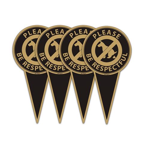 Buy Please Be Respectful (4Pack)12"x6" No Dog Poop Yard Metal Signs ...