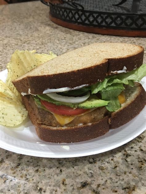 Delicious Fried Pork Chop Sandwich