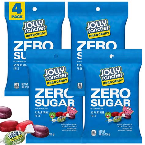 Amazon.com : Zero Sugar Jolly Ranchers Hard Candy, 3.6 Ounce Bag (Pack ...