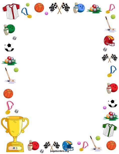 Free Sports Borders: Clip Art, Page Borders, And Vector Graphics ...
