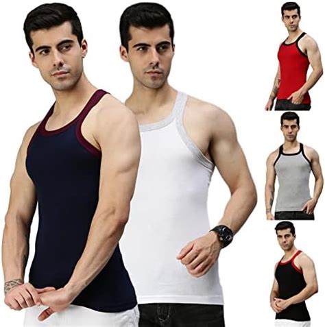Lux Cozi Men's Cotton Original Xylo Regular Fit Vest - Pack of 5 (White ...