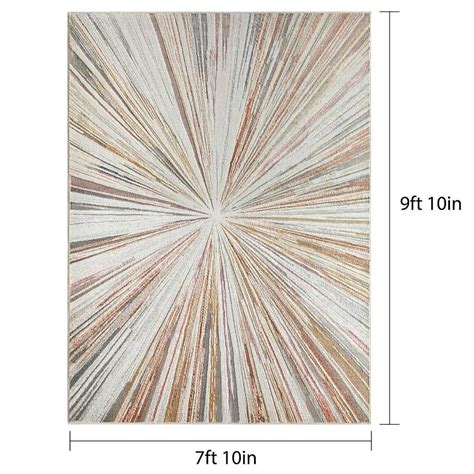Crestline Neutral & Grey Abstract Burst Area Rug | At Home