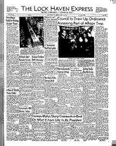 Lock Haven Express Newspaper Archives, Mar 18, 1952, p. 1
