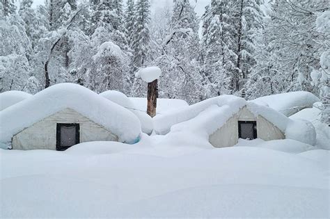 To the Rooftops: Staggering Snowfall in California Mountains | The Well ...