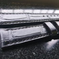 18mm black leather watch strap - Indianleathercraft