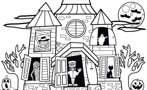 Haunted Castle Coloring Pages