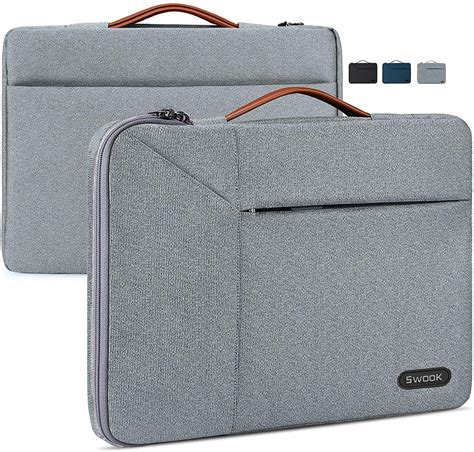 SWOOK Laptop Sleeve Case 15-15.6 Inch Handle Laptop Case 360 Protective ...