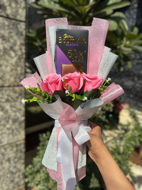 Eternal Grace Pink Chocolate Bouquet - Bournville – Shop Your Flowers