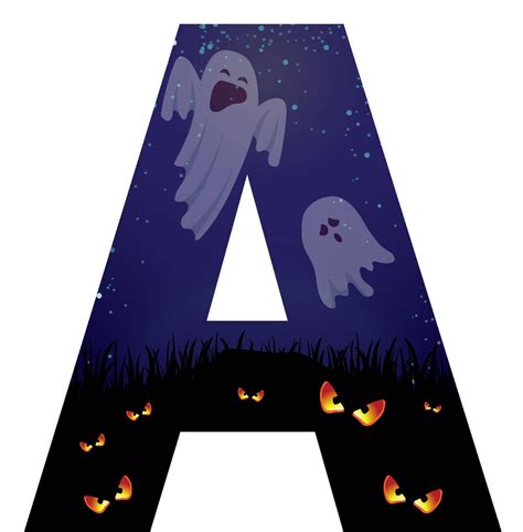 Scary Halloween Letters Printable