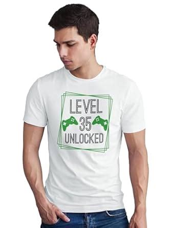 Buy Seek Buy Love Level 35 Unlocked T-Shirt, Gamer Birthday Tee, 35Th ...