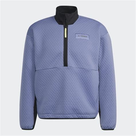 adidas TERREX Hike Half-Zip Fleece - Purple | Free Shipping with adiClub