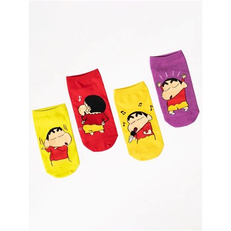 Buy Thela Gaadi Shinchan: Playful Music Socks (Pack of 4) Online