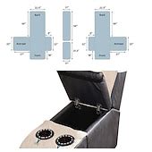 Loveseat Reclining Couch Covers with Console, Non-Slip Pet Cover for ...