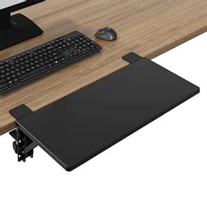 BONTEC Ergonomics Desk Extender Tray, 20x9.5 Inch Table Mount Arm Rest ...