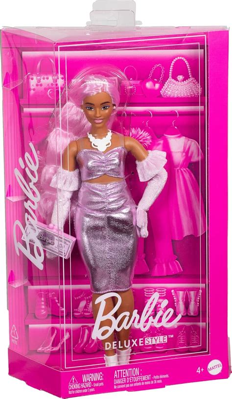 Buy Barbie Deluxe Style Doll #1 in Barbiecore Outfit, Pink Hair and ...