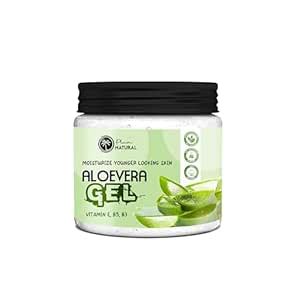 Plum NATURAL Pure Aloe Vera Skin Gel 300g For Face & Hair | Hydrating ...