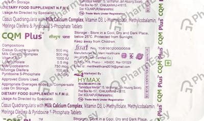 Buy Cqm Plus Tablet (10) Online at Flat 15% OFF | PharmEasy
