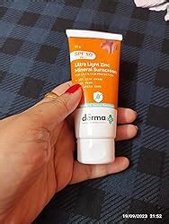 The Derma Co Ultra Light Zinc Mineral Sunscreen I With SPF 50 PA+++ I ...
