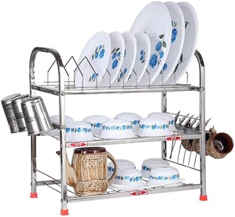 4RCE Stainless Steel Utensils Stand (Dish Rack) for Kitchen | Utensils ...