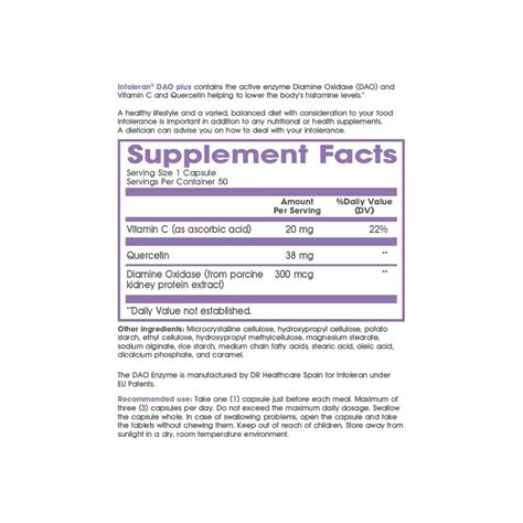 Intoleran DAO Plus Digestive Enzymes - 50 capsules | India | Ubuy