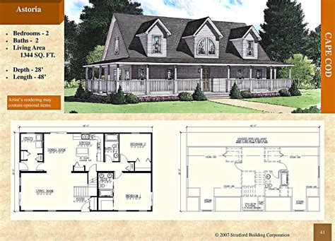 Modular Cape Cod Floor Plan - Astoria - Stratford Home Center -2 Bed 2 ...