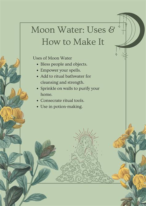 Moon Water Ritual Guide PDF - Printable Witchcraft Instructions | Full ...
