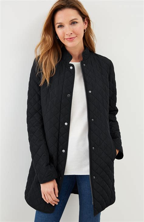 diamond-quilted zip-front jacket | J.Jill