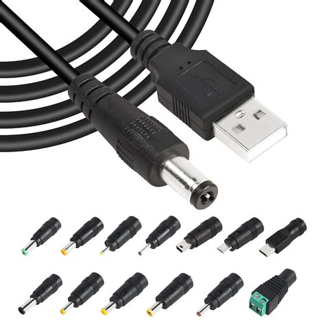 GINTOOYUN 5V USB2.0 to DC Power Cable USB2.0 to DC 5.5mmx2.1mm ...