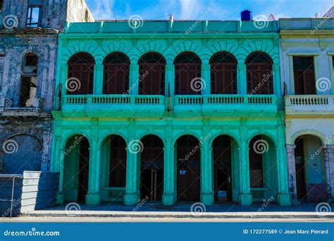 Cuba: Beautiful Colorful House Typical of Havana Editorial Stock Image - Image of independence ...