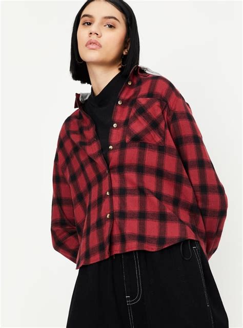 Buy Women Checked Hooded Yarn Dyed Shirt Online at just Rs. 899.0 ...