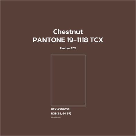 About PANTONE 19-1118 TCX - Chestnut Color - Color codes | matching ...