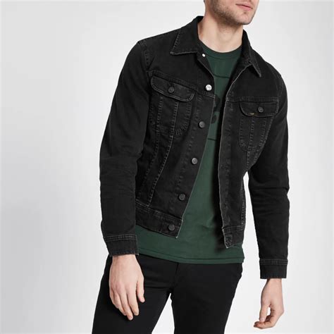 Lee black slim fit denim jacket - Jackets - Coats & Jackets - men