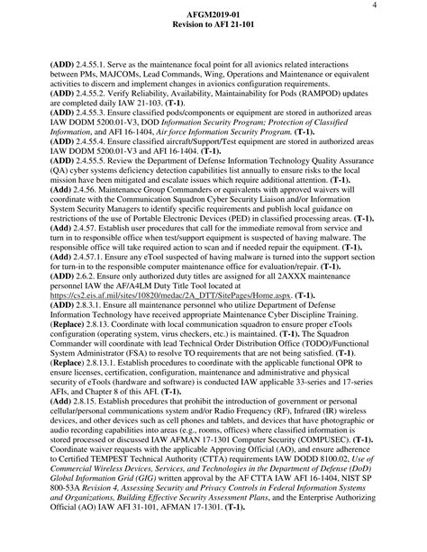空军指示 AFI 21-101 飞机与装备维修管理Aircraft and Equipment Maintenance Management ...