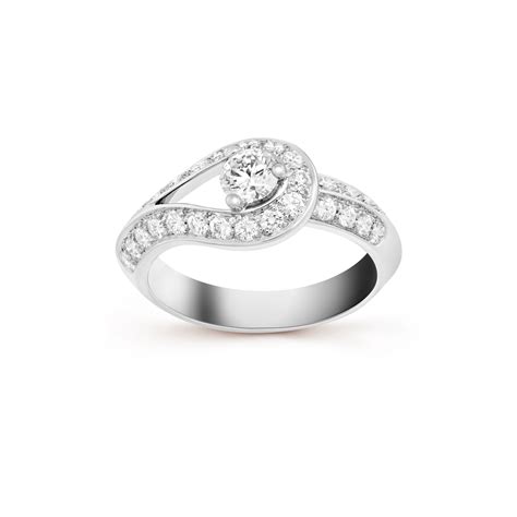 Couture solitaire 0.30 ct DVVS1 Platinum, Diamond - Van Cleef & Arpels