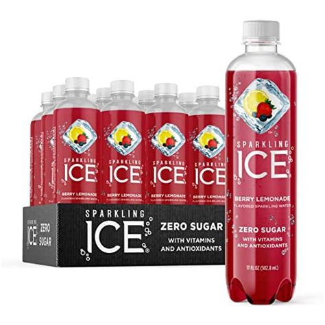 Sparkling Ice, Berry Lemonade Sparkling Water, Zero Sugar Flavored ...