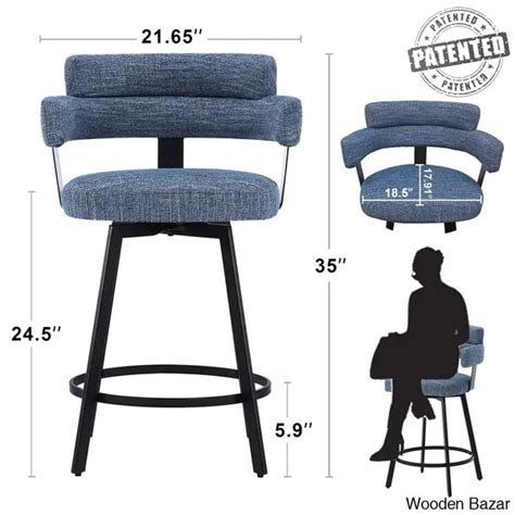 Corri Swivel Full Back Counter and bar Stool Height Upholstered Metal
