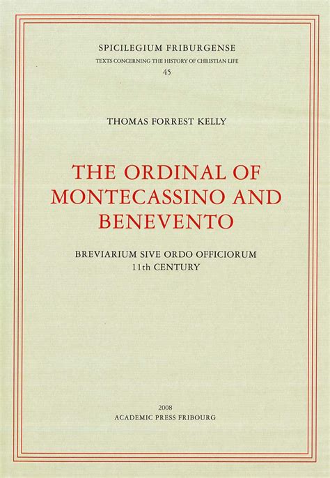 Buy The Ordinal of Montecassino and Benevento: Breviarium Sive Ordo ...