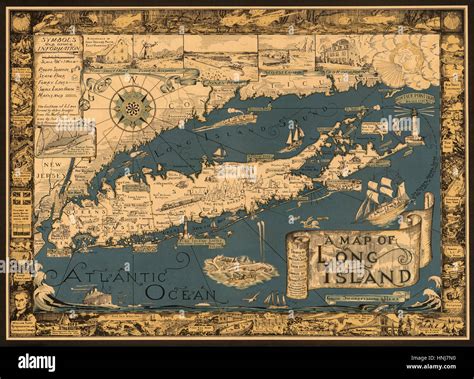 Map of Long Island Stock Photo - Alamy