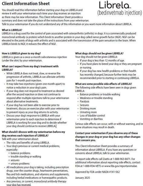 Librela - Zoetis Inc.: Veterinary Package Insert, Page 5