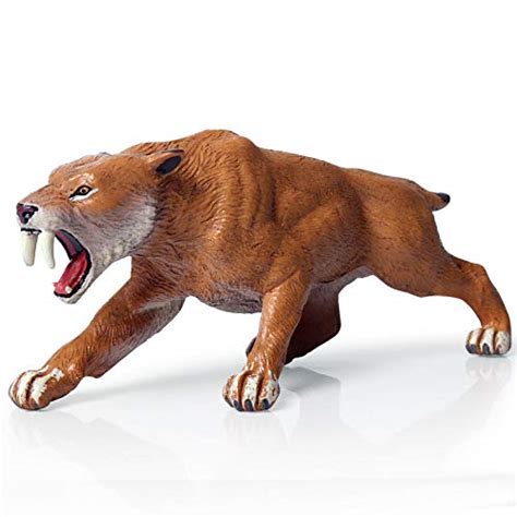 Buy Rich Boxer Smilodon Figurine Realistic Plastic Smilodon Saber ...