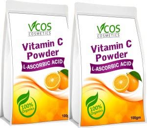Vcos Cosmetics Vitamin C Powder (L-Ascorbic Acid) For Face Skin ...