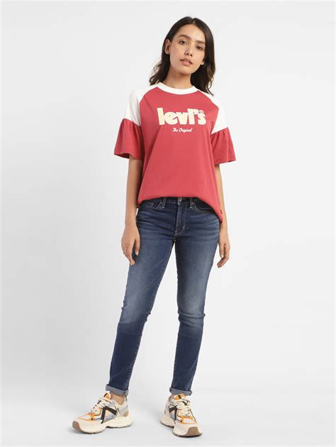 Women's 711 Blue Skinny Fit Mid Rise Jeans – Levis India Store