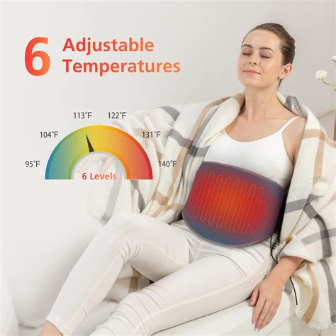 Buy Comfier Heating Pad for Back Pain Relief, Waist Heated Wrap Belt ...