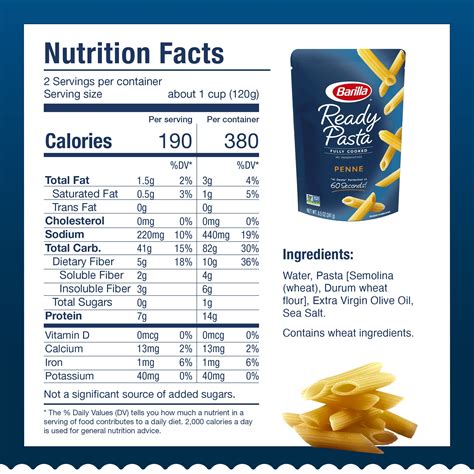 Barilla Bow Tie Pasta Nutrition at Andrea Barron blog