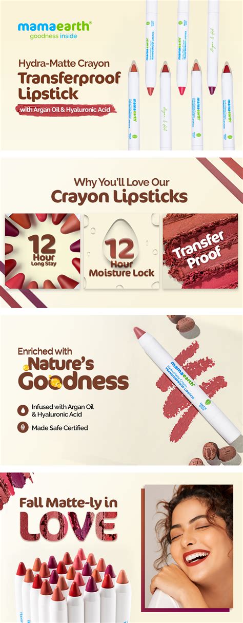 Crayon Lipstick, Lychee Pink Transferproof Lipstick -2.4g